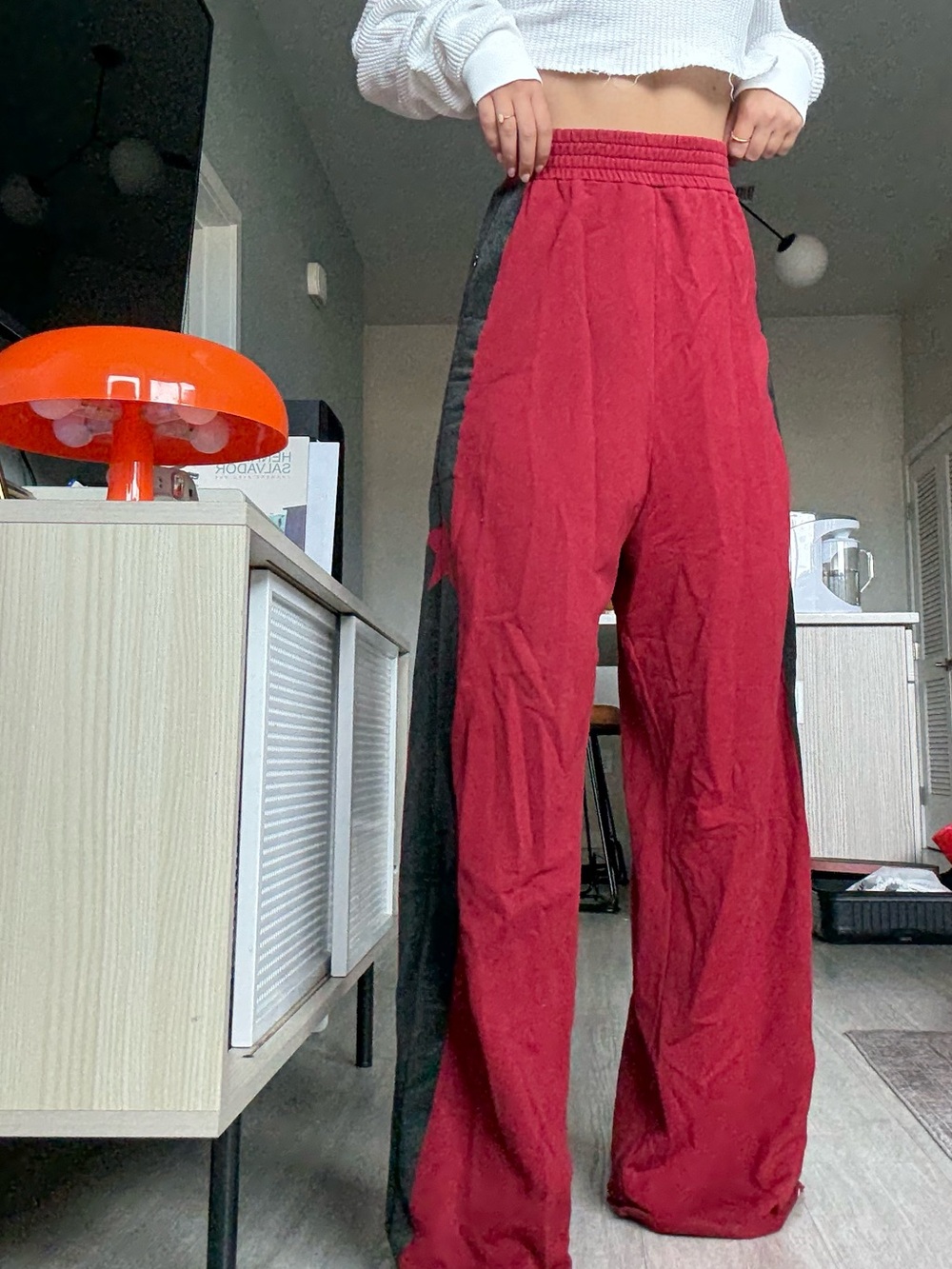 Golden Goose Red and Black Star Track Pants - Picture 2 of 5